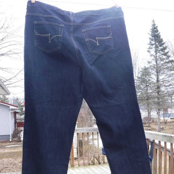 George Plus Dark rince slightly tapered Jeans size 22 Wide - Picture 2 of 6